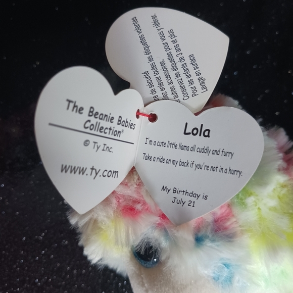 Ty Beanie Babies Lola the Rainbow Llama Plush. - Picture 8 of 10